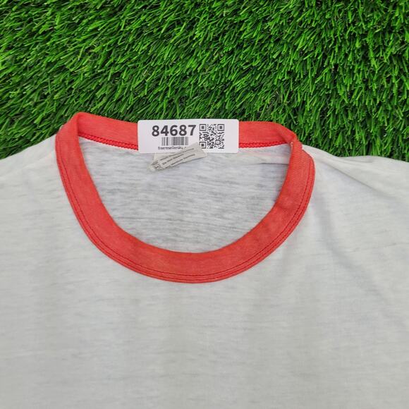 Vintage 1984 North Texas State University Shirt Womens XL 21x25 Ringer - Picture 3 of 13